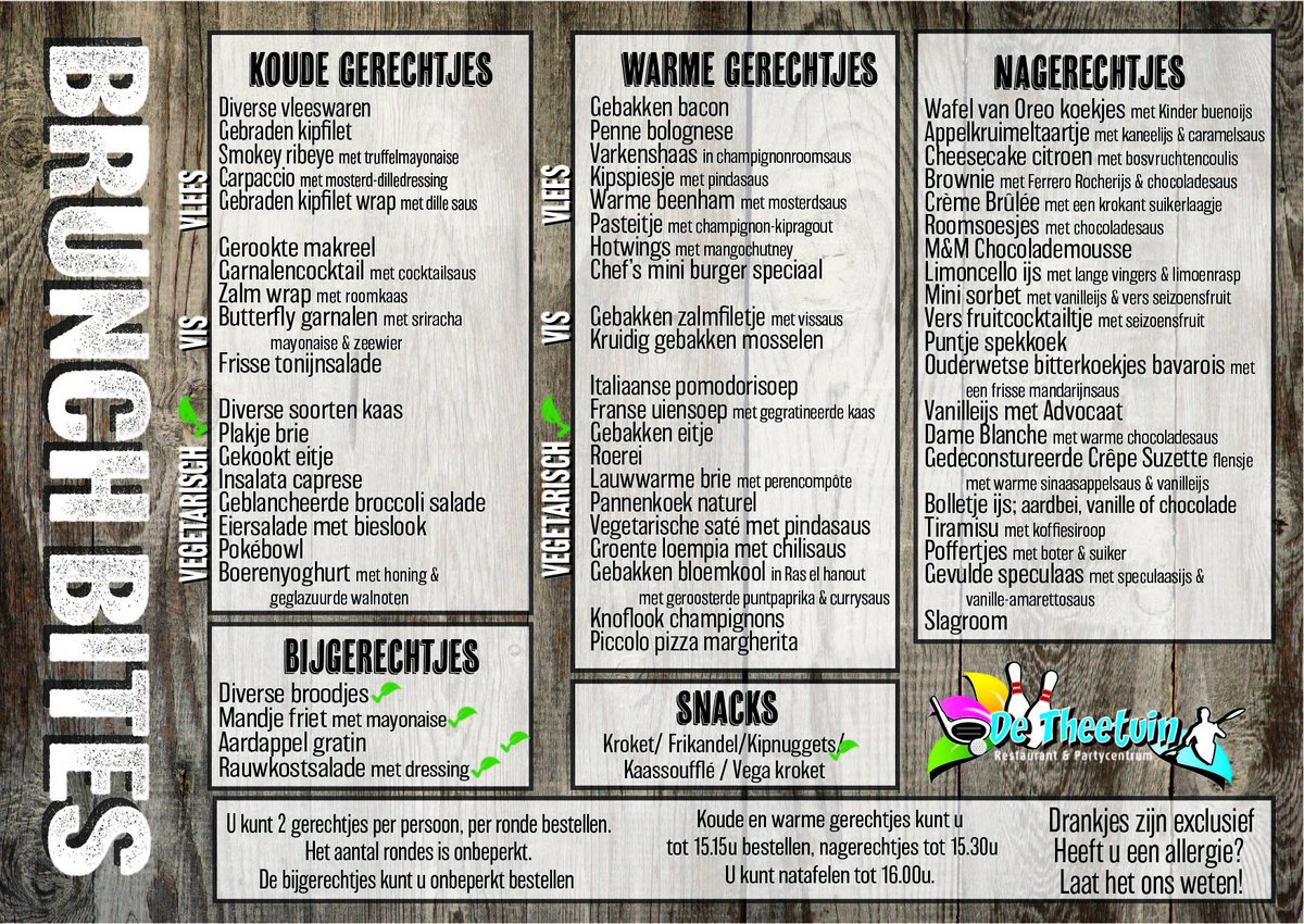 Krijg je trek bij het lezen van alle heerlijke gerechten op onze Brunch Bites kaart? Dat komt goed uit want wij gaan 2 etentjes voor 4 personen WEGGEVEN! Wil je een brunch voor 2 winnen? Ga naar onze Facebookpagina. De uitslag wordt zaterdag 14-01-2023 bekend gemaakt!