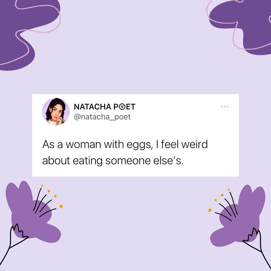 For a society so grossed out by human menstruation, it’s odd that it has an obsession with henstruation. 🐔🥚
Yes, eggs are the menstruation of chickens. What else would you call the release of an unfertilized egg?
@natacha_poet

#chickensofig #chickensaspets #chickencoop