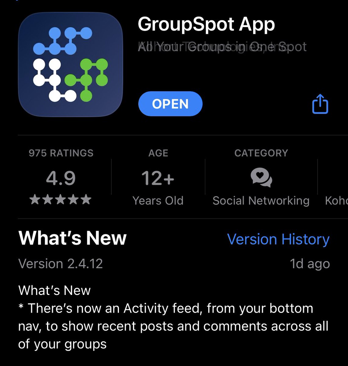 GroupSpotTheApp's tweet photo. *New Feature Alert!* - introducing: Activity - a recency-based log of your posts and comments across all your groups. Take the latest #GroupSpot update in the App Store and immediately become more efficient when using the app! https://t.co/oe4v7MEAx1