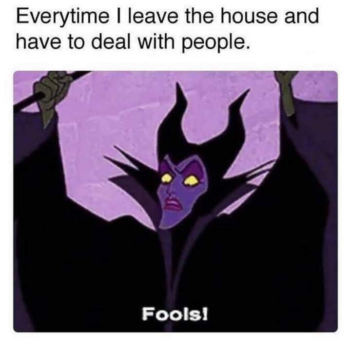I had to leave my bat cave today for therapy. It snowed and apparently that makes people forget how to drive. #introvert #introvertstruggles #introvertmemes #autistic #autisticadults #fools #baddriver #maleficent