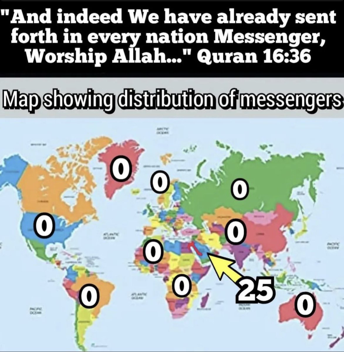 In the Quran, we are told that Allah sent a messenger to every nation. Yes, the term is very clear 'every nation'. The Quran mentions some 25 prophets/messengers. It gets worse, as some claim 124,000 messengers. #islam #Apostasy #ExMuslim