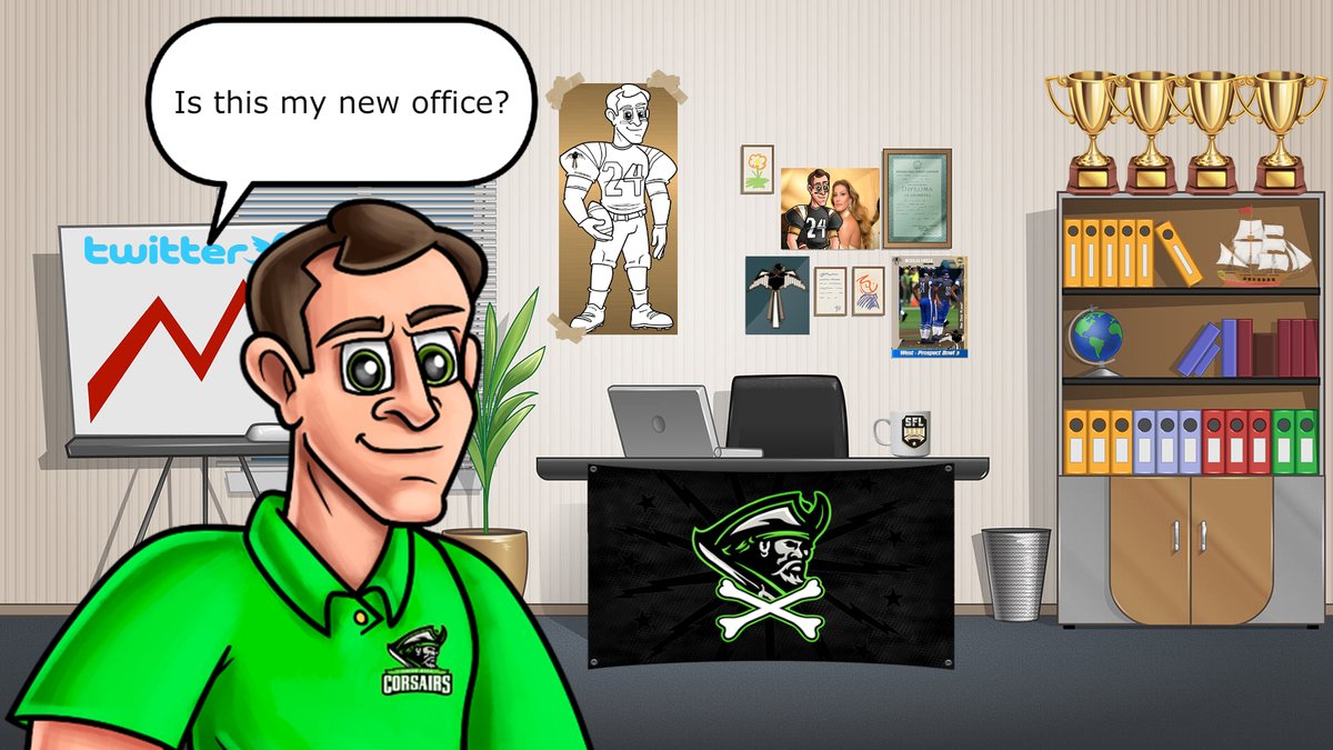 Who got a new ofice at the QCC headquarters?  
This guy!
<a href="/SFLCorsairs/">The Queen City Corsairs</a> 
<a href="/simulationfl/">Simulation Football League</a> 
<a href="/SimulationFLm/">SFLm</a>