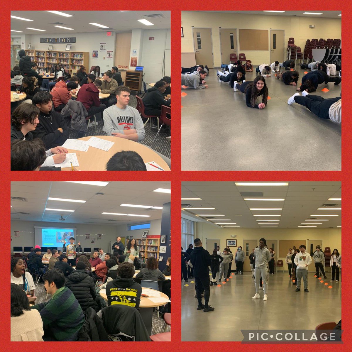 MPJ_TCDSB's tweet photo. Monsignor Percy Johnson students participating in a SHSM Sector Partnered Experience with Noah Trial and @MLSE.  

Students had a great time watching the @Raptors game against Charlotte 
@tcdsb @TCDSBPathways @cpitter01 @MalecStanley https://t.co/yXss5fid3a