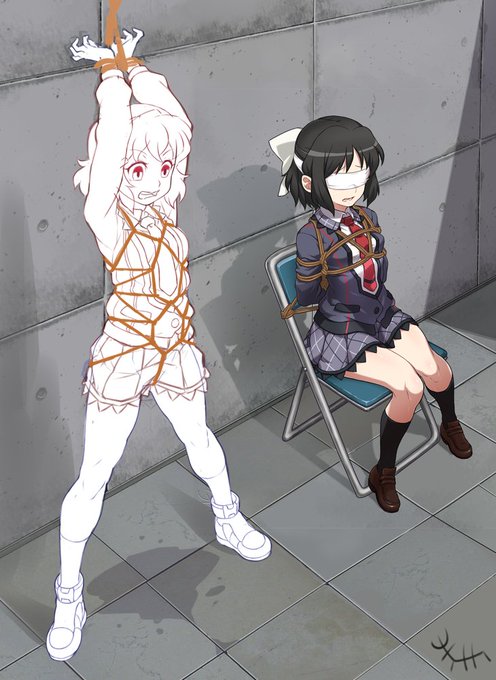 WIP。
着衣+亀甲縛りはだいぶ作業が重い。 