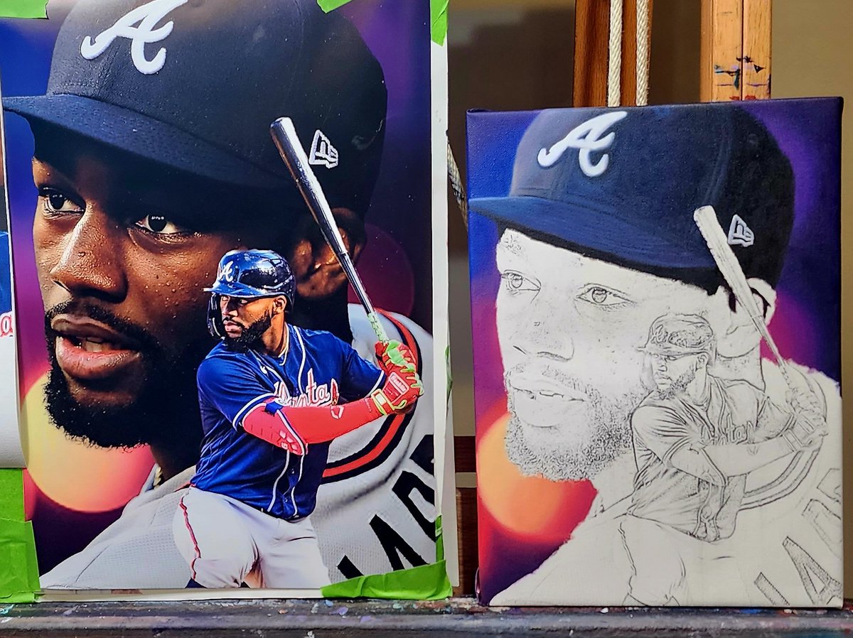 Sneak peak of card 1 GWTG 2023 with a little more than a sketch. 2022 National League Rookie of the Year Michael Harris ll made his debut with the Atlanta Braves. This card will be coming your way soon. As soon as I know, you will know the release date.