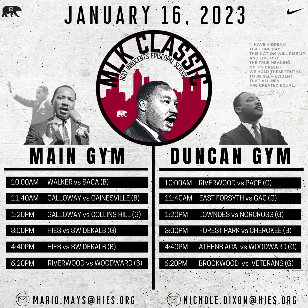 Mark your calendars