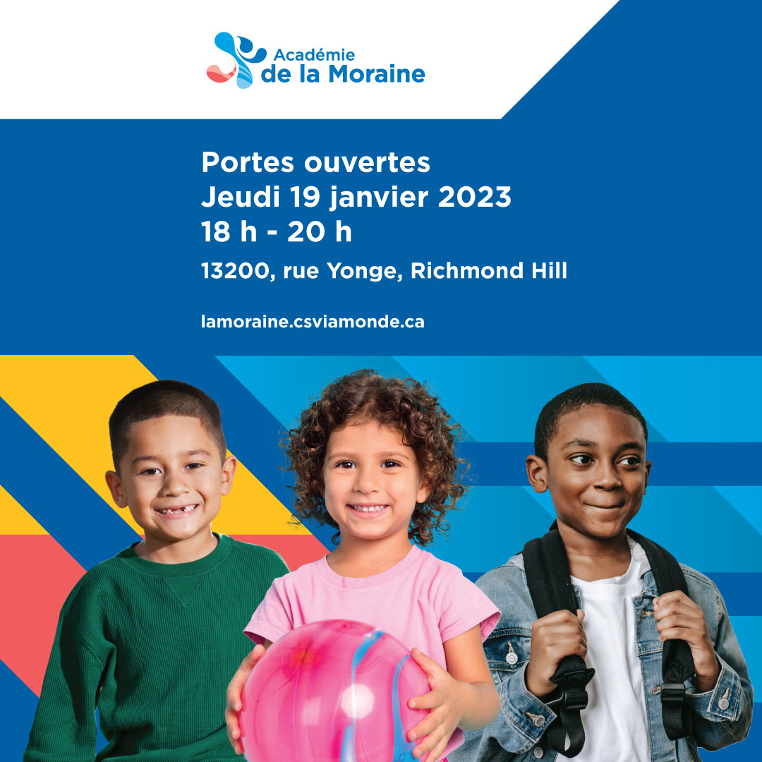 ACMO_CSV's tweet photo. Vous cherchez une école élémentaire francophone pour 2023-2024? Venez découvrir l'Académie de la Moraine lors des Portes ouvertes! https://t.co/ro0uuh7gJP