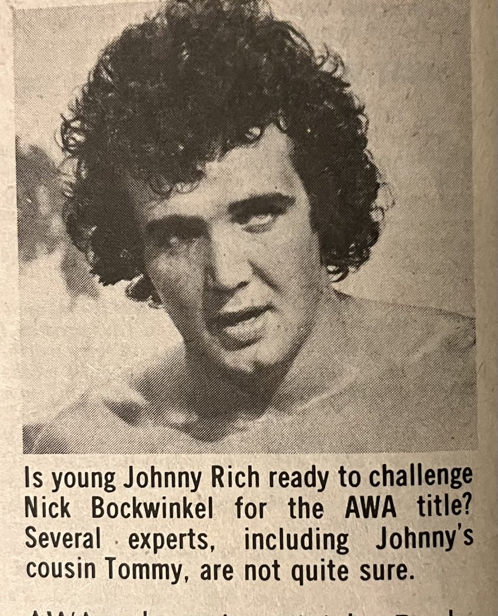 Wrestling Magazine on Twitter: "Johnny Rich, cousin of Tommy"