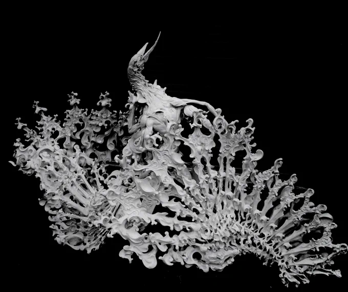 #PortfolioDayHi, I'm a sculptor in various contexts with my physical modeling. Japanese mythology, abstract animals, creature sculptures, etc. 