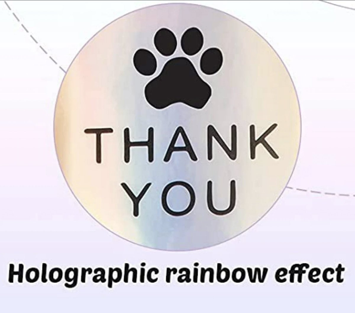 1.5' Holographic Paw Print Thank You Stickers, Pet Thank You Stickers #DiMaxSupplies #stickersandbags #thankyoustickers #holographicpawprintstickers #petthankyoustickers #craftsupply #shopsupply #businesssupply  bit.ly/3ZqdOH1