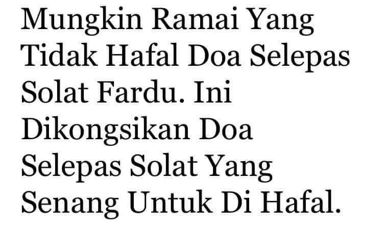norazambudin's tweet photo. Doa yg selalu dibacakan selepas solat fardhu.

1/2 https://t.co/o7oa21cygl