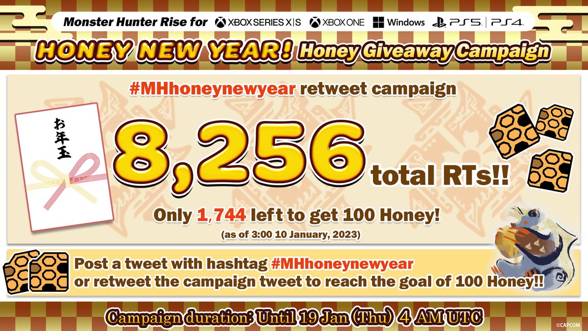 Asia on Twitter "【OK to RT】 HONEY NEW YEAR！Honey Giveaway Campaign！ We've reached 8256