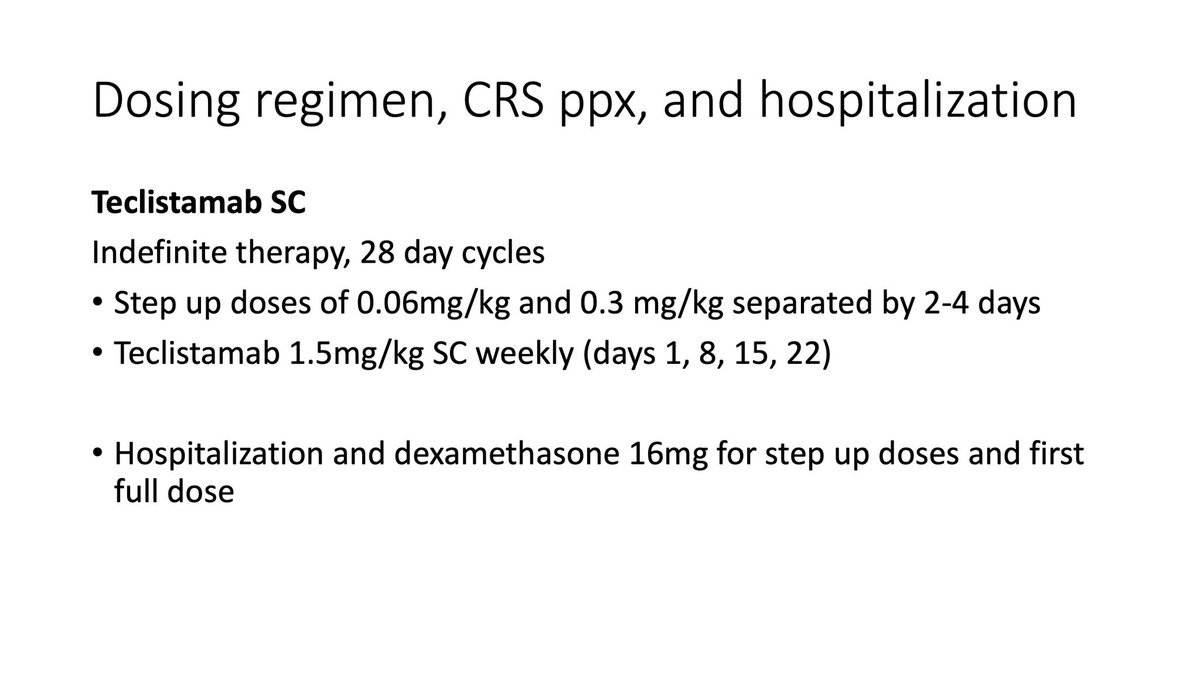 mihematology's tweet photo. Teclistamab, a BCMAxCD3 BiTE, was studied in a mostly penta-drug exposed population and also had rapid, deep responses with similar CRS/ICANS

But rates of infection, even grade 3-4 infections, were higher than in the CD20xCD3 BiTE trials

🧵(6/7) https://t.co/xMtHbs7D4V