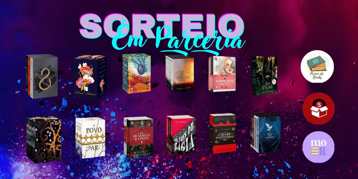 Promo de Books 📚 (@promodebooks) on Twitter photo 📚📚 Sorteio Box de Livros 📚📚
🏆 Prêmio:
✨ UM Box dentre as opções da imagem ou R$80 em livros na Amazon
↪️ Regras:
• Seguir <a href="/promodebooks/">Promo de Books 📚</a>, <a href="/supremeoutletbr/">SupremeOutletBr 📦 🛒 Ofertas é aqui!</a> e <a href="/moliterarios/">Momentos Literários 💜</a>
• Comentar o Box desejado ou R$80 em livros
• Dar RT nesse tweet (sem citar)
Resultado: 21/01!🍀 📚📚 Sorteio Box de Livros 📚📚
🏆 Prêmio:
✨ UM Box dentre as opções da imagem ou R$80 em livros na Amazon
↪️ Regras:
• Seguir <a href="/promodebooks/">Promo de Books 📚</a>, <a href="/supremeoutletbr/">SupremeOutletBr 📦 🛒 Ofertas é aqui!</a> e <a href="/moliterarios/">Momentos Literários 💜</a>
• Comentar o Box desejado ou R$80 em livros
• Dar RT nesse tweet (sem citar)
Resultado: 21/01!🍀