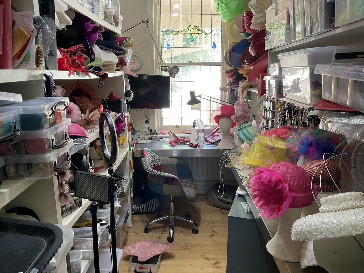 Back in Williamstown studio today … yes, I know it looks messy, but believe me when I tell you you should never trust a milliner with clean studio 🤣😂🤣
#HatMaker #Milliner #Studio #MyWorkroom #MyJob #MyPassion #SlowFashion
