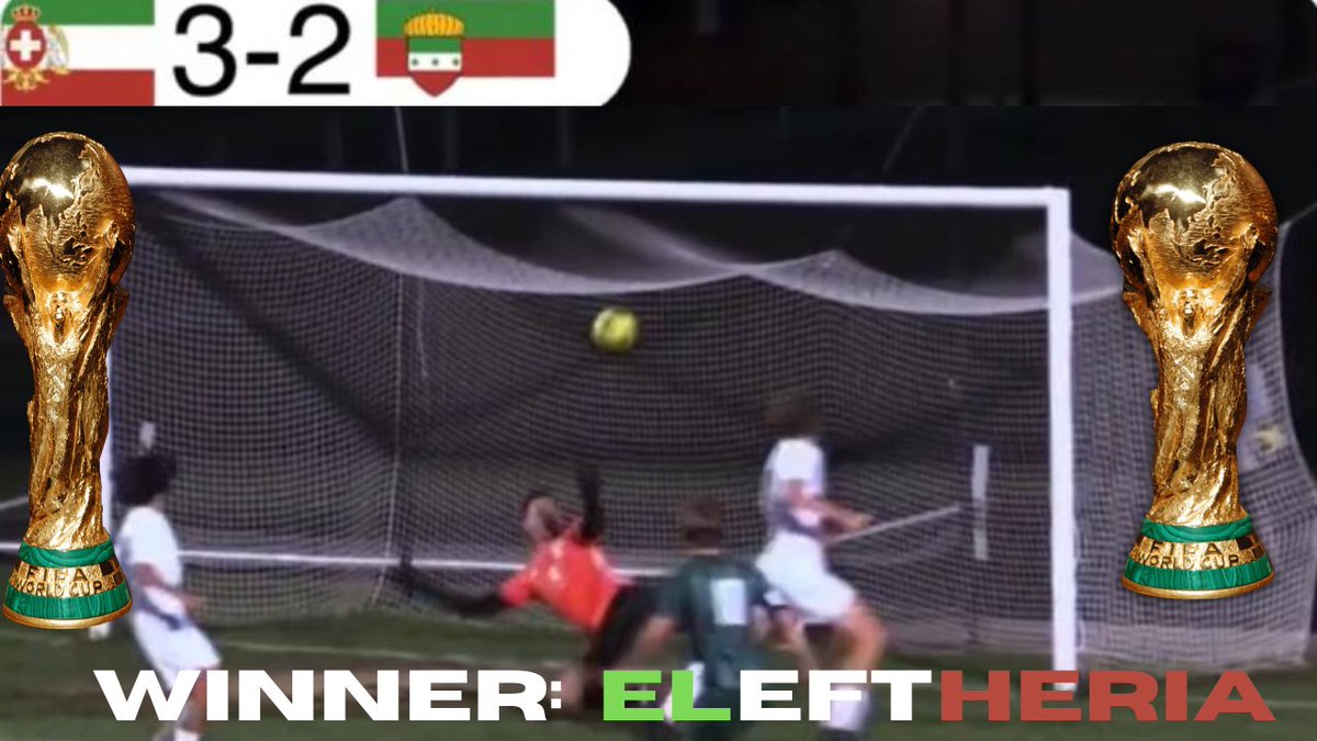 micro_cup's tweet photo. The Game is Over! After 2 months of playing, ELEFTHERIA HAS OFFICIALLY OWN THE 2ND MICRO-CUP! At the last minute, Eleftheria scores! Next Micro-Cup will be taken July 2023. https://t.co/v8ofLGFIfZ