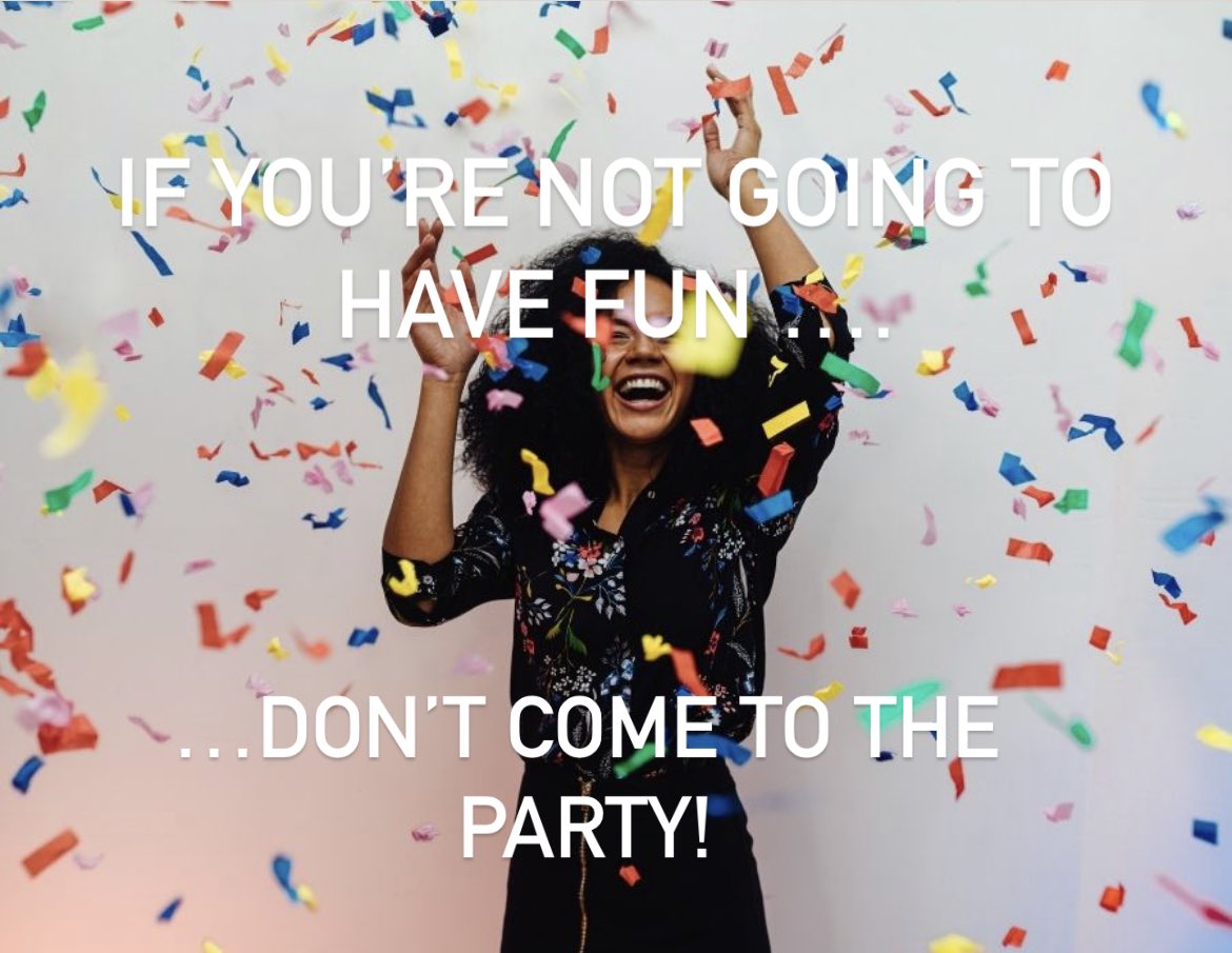Don’t be a party pooper let lose &amp; enjoy yourself…live every day to the fullest

#livelovelaugh #goodvibes #enjoylife #itsaparty #lifeexperience #partyanimal #goodtimes #theLexperience