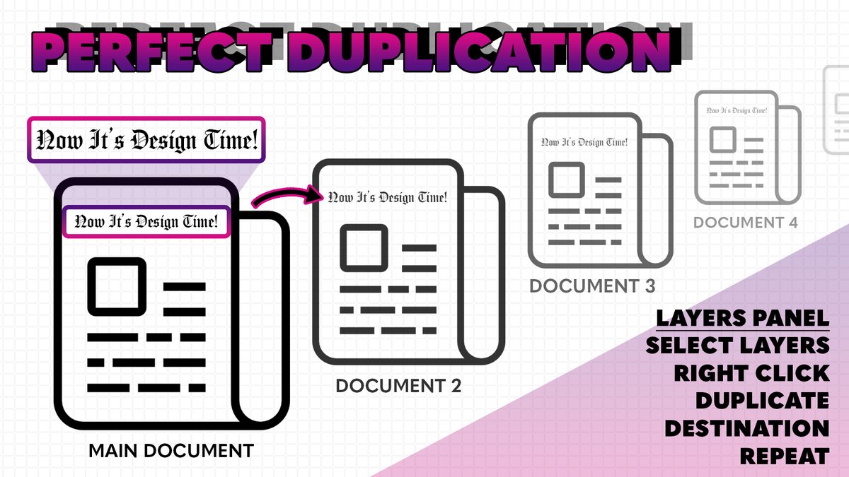 mattestesdesign's tweet photo. Anything worth saying is worth saying the exact same way over and over again. 💬

There's only one pixel-perfect way to make sure branding and titles stay put across years of #Photoshop docs. Duplicate layers, and keep page sizes consistent. #designtwitter #2dart #communications https://t.co/zwgQHR9kWH