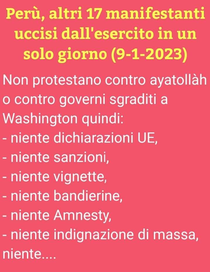 Cinzia FreeAssangeโค๏ธ๐ต๐ธโ๏ธ๐ณ๏ธโ๐ (@madcinzia2) on Twitter photo SOS Peru'! 
E' in atto un #Genoicidio SOS Peru'! 
E' in atto un #Genoicidio