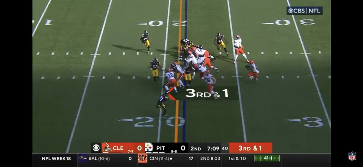 KevinWarnick's tweet photo. @TheCoop67 @awfulannouncing Sorry you are right, I forgot he didn’t sneak it. But he was in. And he pitched it to Chubb. Not defending it, just watched the game and was remembering what happened. So https://t.co/AwGzA2M6KR