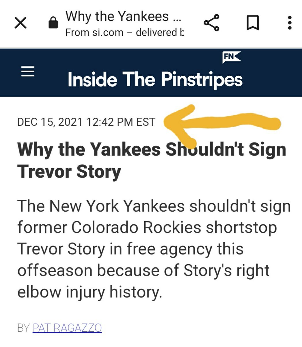 FeldsparFreeble's tweet photo. @ChrisCotillo Just a quick search on Trevor Story elbow history https://t.co/0tvsWqIDOz