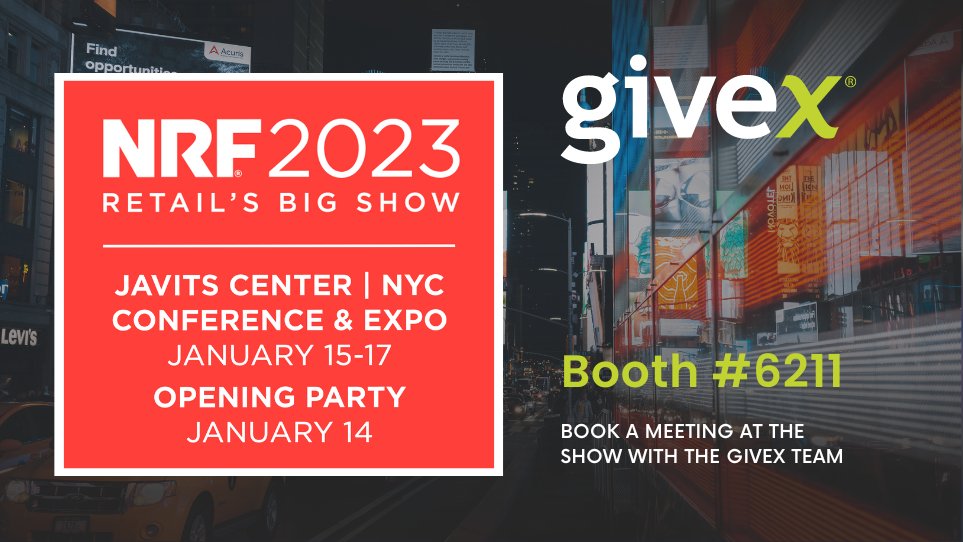 Givex will be exhibiting at National Retail Federation (NRF) Retail Show January 15th - 17th. Stop by our booth #6211 to experience the ongoing developments with Branded Currency in the Metaverse, and to meet our sales team!

#NRFRetailShow #iFood #NationalRetailFederation