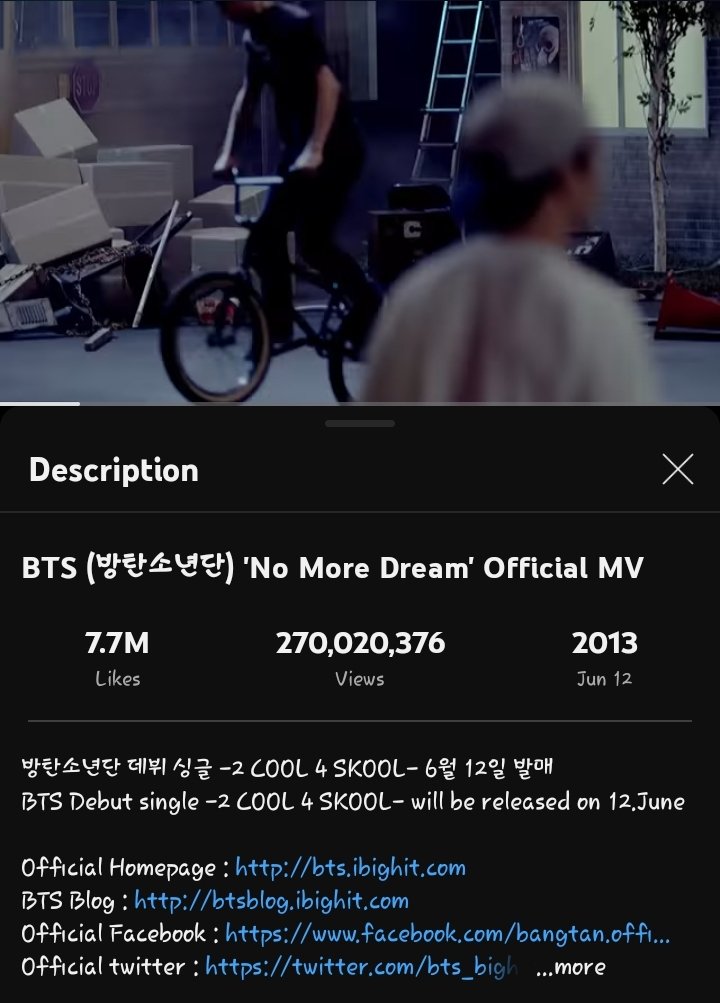 🎥NMD MV To 1 Billion Project

Journey to 1 Billion views - Keep Streaming No More Dream MV 

Currently: 270.020M views

Goal: 1.24M views per day 📈

Stream🔗youtu.be/rBG5L7UsUxA

FOR BTS 10TH ANNIVERSARY 

#NOMOREDREAM1B #NMDTo1billion
#BTS  #BTSARMY <a href="/BTS_twt/">방탄소년단</a>