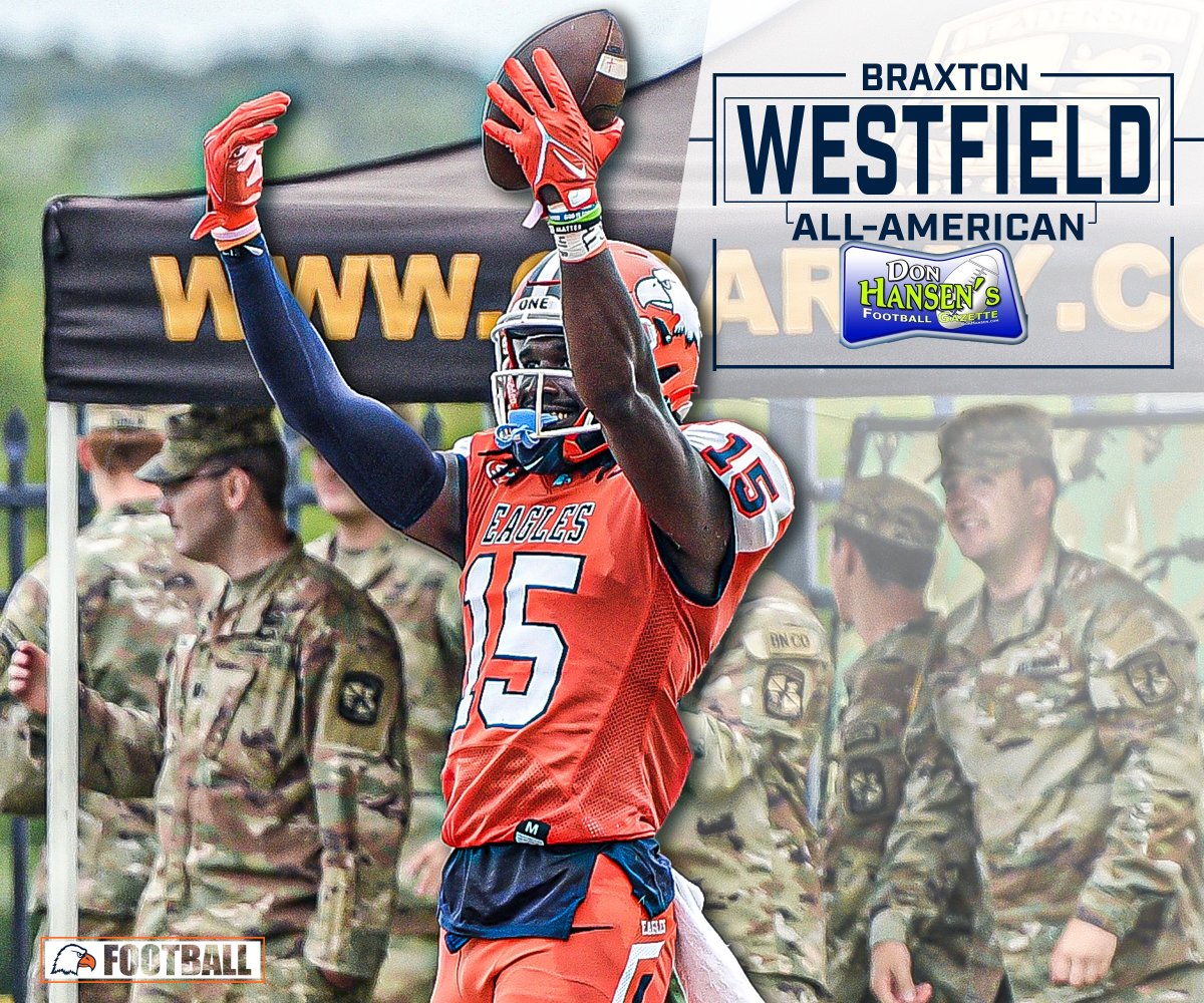 🚨 BREAKING 🚨 @cnfootball wideout @westfieldb15 is the program's 1️⃣2️⃣8️⃣th All-American and the first All-American wide receiver since 1978. He receives the accolade from Don Hansen's Football Gazette. 📋 bit.ly/3W2J4Jk