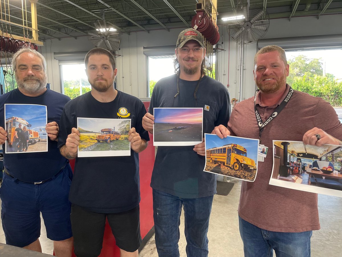 Manateeschools's tweet photo. The results were fantastic! @Manateeschools employees couldn't believe their eyes. Their former school bus is now creating new memories.

Lots of smiles, laughs: "23 years and I remember this bus," said Mike Vickers. "I have worked on this bus... oh my gosh, that is beautiful!" https://t.co/FuR7idKXiK