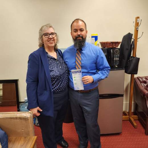SOCORROAFT's tweet photo. Today @SOCORROAFT President @VeronicaSocoAFT met with members of the El Paso Delegation.

Texas AFT Legislative Agenda: 

Respect in our paychecks. A statewide $10,000 raise for teachers and a 15% raise for support staff 

Respect for our classrooms. Stop the class size loopholes https://t.co/Mm8qfKDgE9