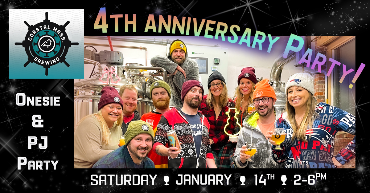 MassBrewBros's tweet photo. Celebrate 4 Years of Beers @coastalmassbrew with a Onesie Party this Saturday!

Details Here: https://t.co/lJxWJeTnWV https://t.co/VYLLZKDMZC