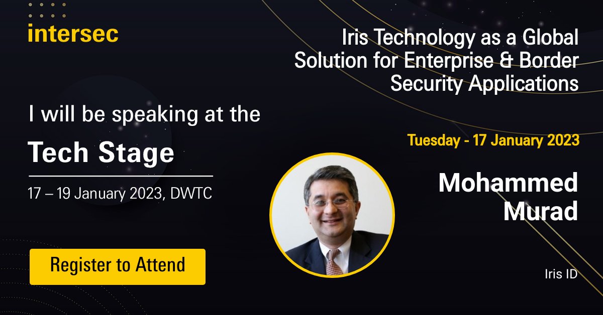 Thrilled to be speaking at the Tech Stage at Intersec 2023 being held at the Dubai World Trade Centre from 17 – 19 January 2023. 

Register for your visitor pass today!

#intersecexpo #intersec2023 #securityevents #Dubai #UAE #security #securityindustry #messefrankfurt