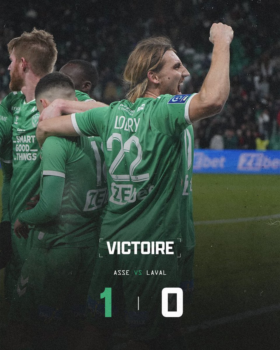 ASSEofficiel's tweet photo. 90e+3 : ⏹ 𝗦𝗶 𝗶𝗺𝗽𝗼𝗿𝘁𝗮𝗻𝘁 ! Les Verts s’imposent contre Laval !

💚 1-0 🟠 #ASSELAVAL https://t.co/spgN8vBJ6c