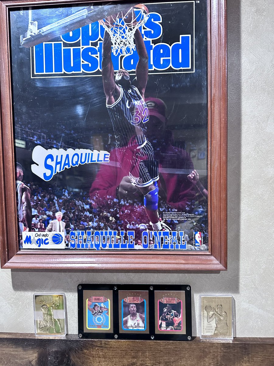 Train610's tweet photo. @SHAQ been a huge fan since you entered the NBA. I was wondering if you would do me the honor and sign these? Love you and what you have done on and off the court. You are a true role model. #repect don’t mind the Michael Jordan card. https://t.co/0AA7jeEfBD