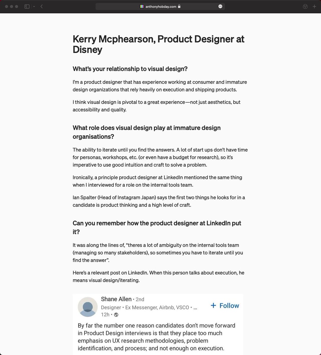 hobdaydesign's tweet photo. I interviewed to @kerrybtone about visual design.

We talked about the importance of visual design to your career.

https://t.co/TPFP8oS8uM https://t.co/TbKJp5mroS