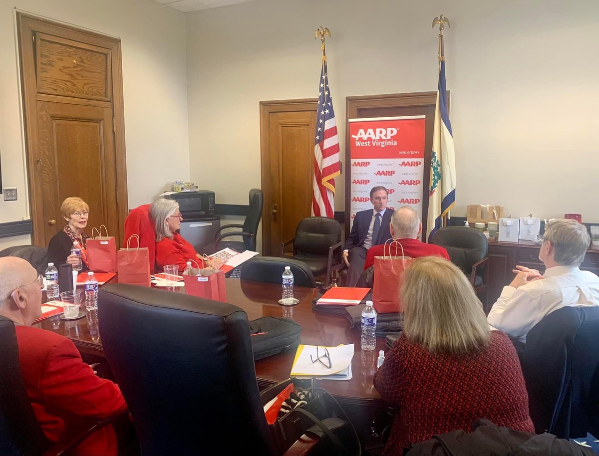 We had the honor of hosting @AARPWV volunteers today as they prep for the legislative session. I am looking forward to working on meaningful legislation with this group again this year to protect seniors in West Virginia.