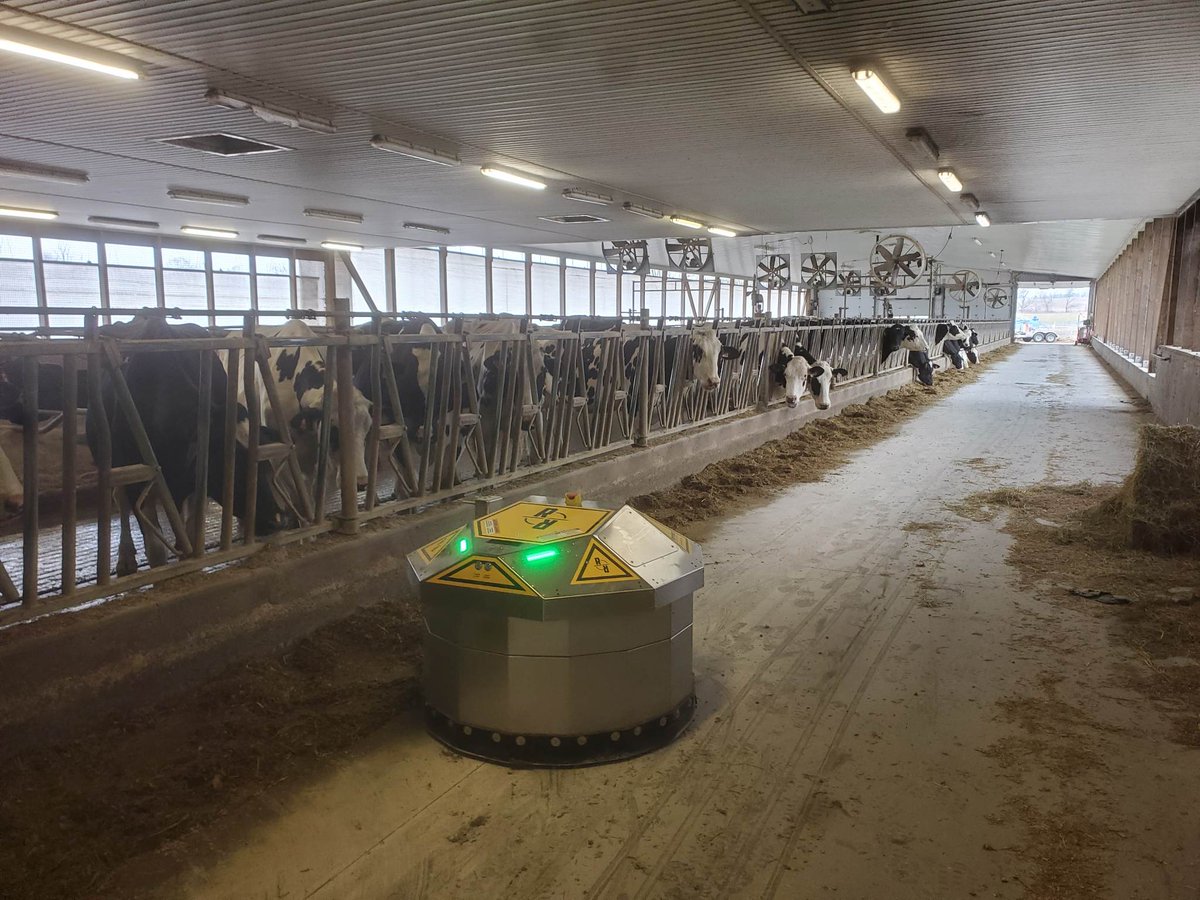 ConestogoAgri's tweet photo. Now that Rose Vega Farm has a new Rovibec feed pusher,Luke won't be needing his shovel anymore to push up feed. If you're in the market for a shovel, contact Luke. If you're in the market for a feed pusher, contact us. Your cows will thank you.#makingmilk #thisiswhytheyarehappy🐄 https://t.co/WKHxTRhz2C