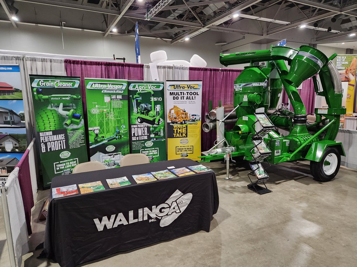 WalingaInc's tweet photo. If you're in and around the Topeka, KS area this week, swing by the #topekafarmshow and talk to Travis Termeer about #walinga #pneumaticconveying systems that are #toughtobeatinthelongrun https://t.co/8yIYIe68IR