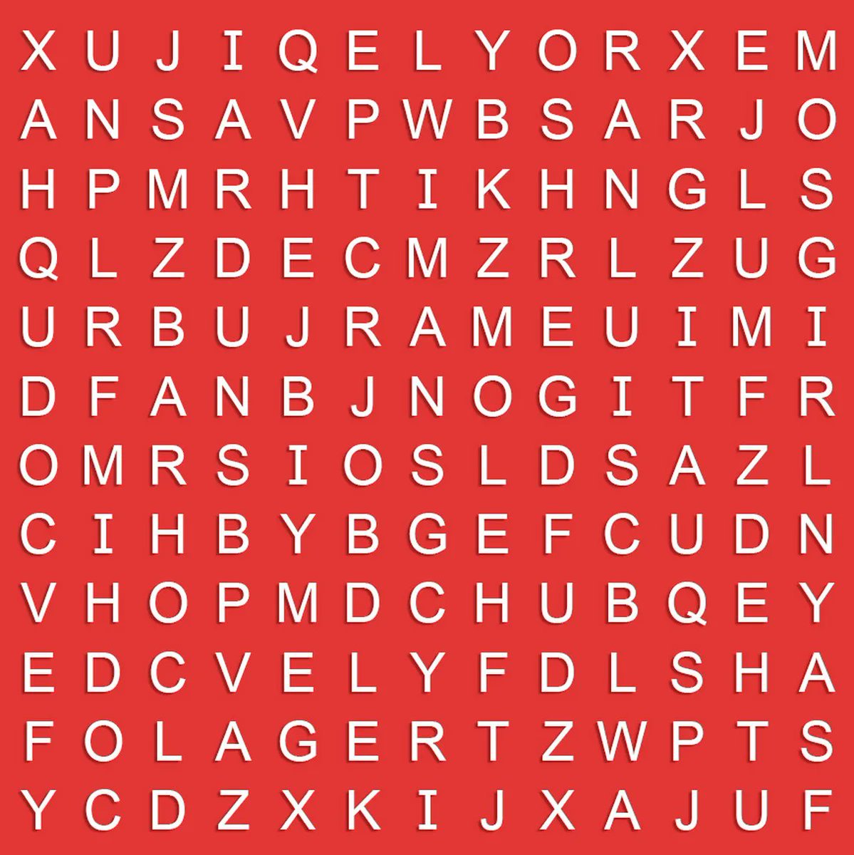 Encuentra la palabra “REGALO” en la siguiente sopa de letras.