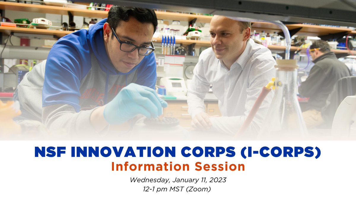 BSUResearch's tweet photo. Attend the information session to learn how National Science Foundation entrepreneurial training can help you explore the commercial potential of your invention, innovation or idea.
#boisestate https://t.co/VJ2rwDaJ2g
