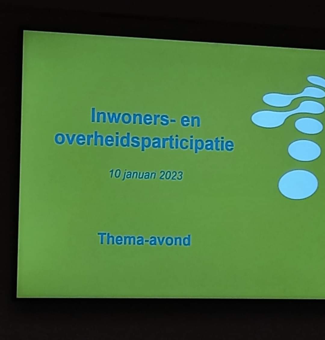 Vanavond was de eerste thema avond van 2023. We zijn het jaar begonnen met een belangrijk en interessant onderwerp: participatie! Er is onder andere stil gestaan bij wat er al goed gaat rondom dit onderwerp, maar ook wat er nog verbeterd kan worden.