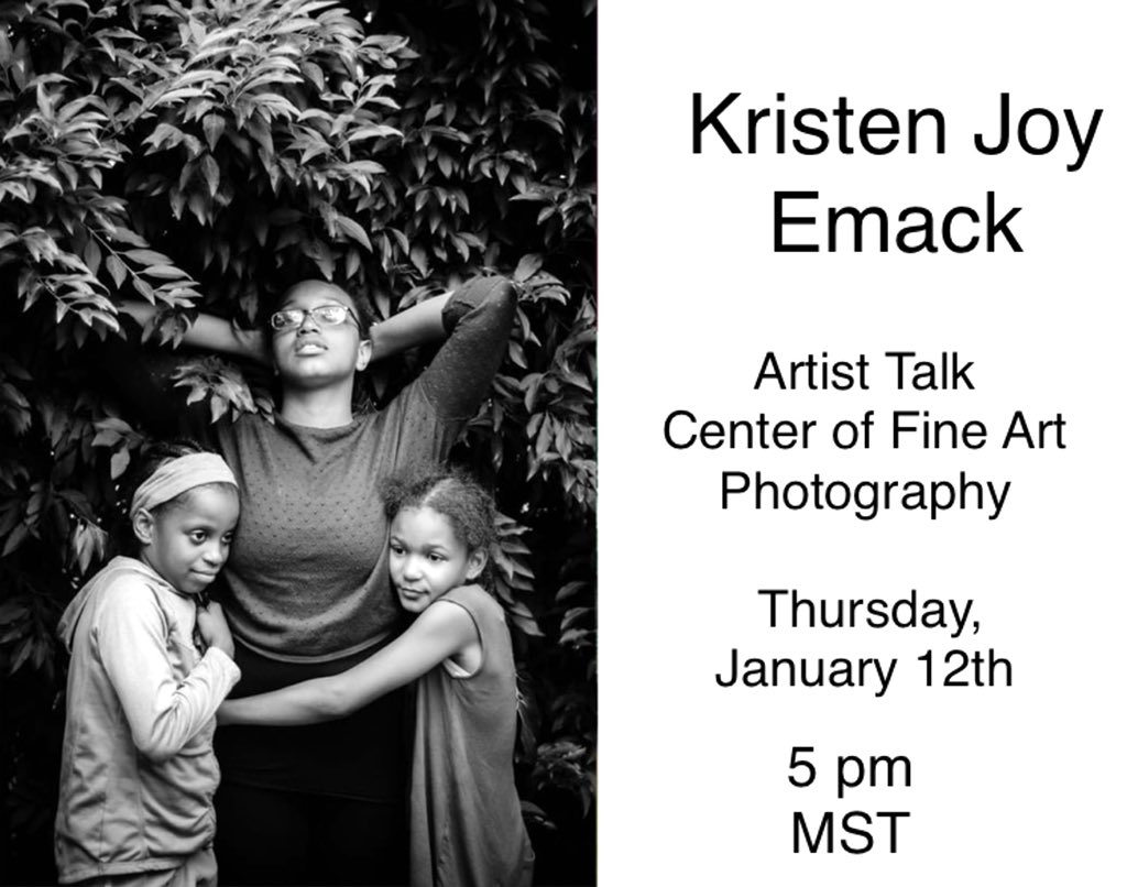 Artist talk on 1/12 at The Center For Fine Art Photography. Join in if you like: eventbrite.com/e/kristen-joy-…