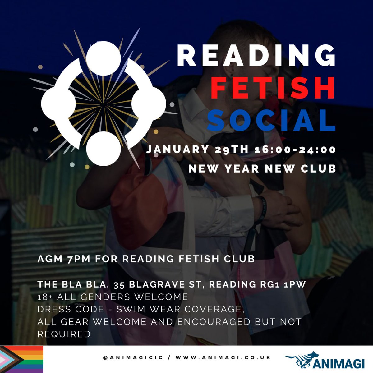 RdgFetishClub's tweet photo. Our first social of the year will be on the 26th January. As we change over to the Reading Fetish Club you can join our new committee or volunteer by applying here: https://t.co/vbxLUrGDxU

AGM will start at 7:00 don't be late! https://t.co/JP0fIU2eXy