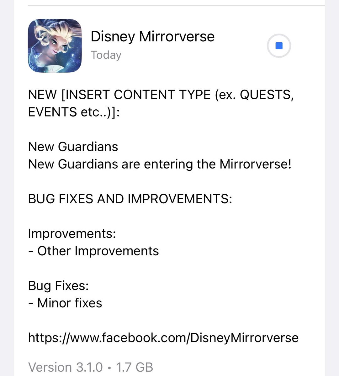 jgillette's tweet photo. @Mirrorverse Seems like someone forgot to remove some of the template in the release notes 🤣 https://t.co/0XiL1PlGuP