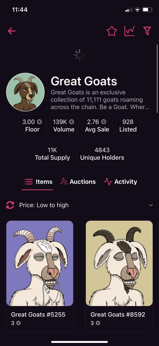 ConnorHuski's tweet photo. The goats are back baby! The new team @GreatGoatsNFT just released bonk staking to reward holders who have paid royalties. Things are just getting started with the first phase of their burn coming up this week. Do not fade this team, big things are coming! https://t.co/dQVPJCIc3E