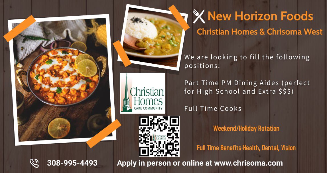 ChristianHomeNE's tweet photo. Scan the QR Code to apply for these amazing openings! #holdrege #nebraska #apply #jobs #nursing #nutritionalservices #environmentalservices #SkilledNursingHome https://t.co/astgsOdU6m