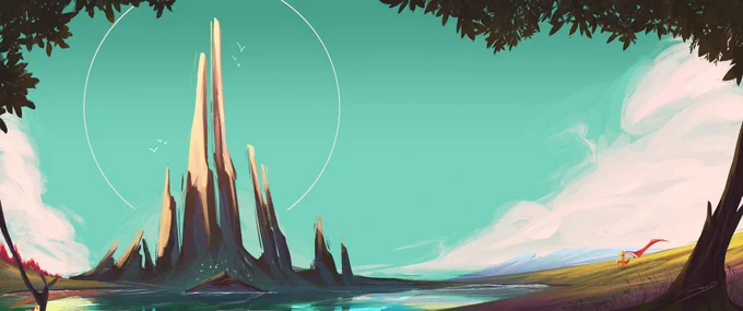 Heya #PortfolioDay !I'm Mygel, and I like illustrating characters and backgrounds (and occasionally both of those at the same time )!! Currently looking for work, so feel free to contact me if I'm your guy :   