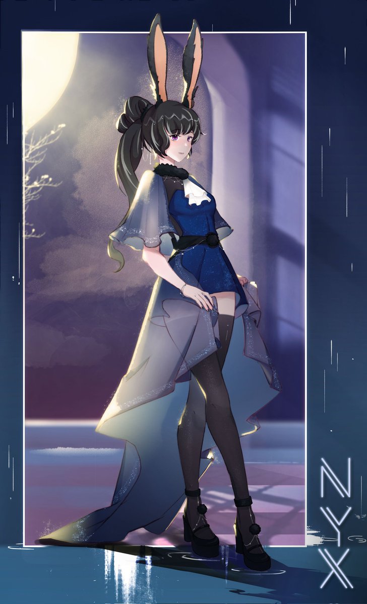 Nyx_Lyx's tweet photo. I like the transparent sleeves and shoes a lot. Pretty cute, 10/10 best bun at the gala 
🎨: @afluffycandy 
(Canfy is great to work with and designed this whole look entirely btw)
#Viera #FFXIVART #VtubersEN https://t.co/smSV8FyjKi
