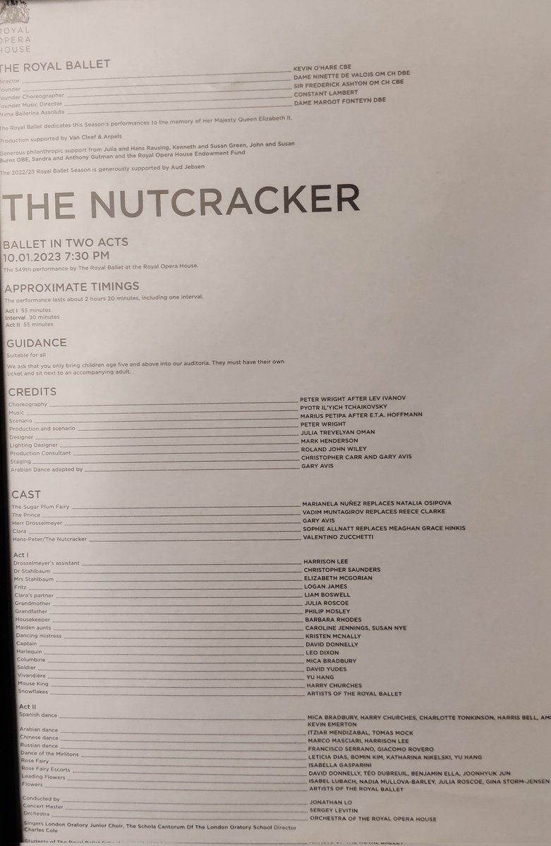 Hadrovich's tweet image. Wanted to see the other cast but this was great to see again! #ROHNutcracker