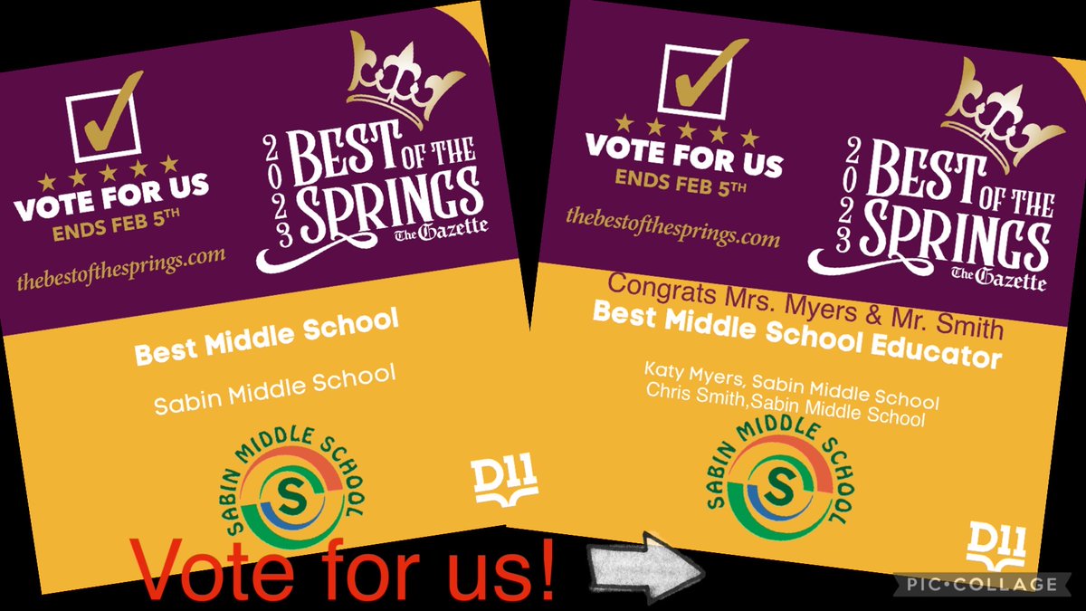 SabinSaints's tweet image. VOTE for our SCHOOL and our TEACHERS! thebestofthesprings.com #cssd11 #bestofthesprings2023